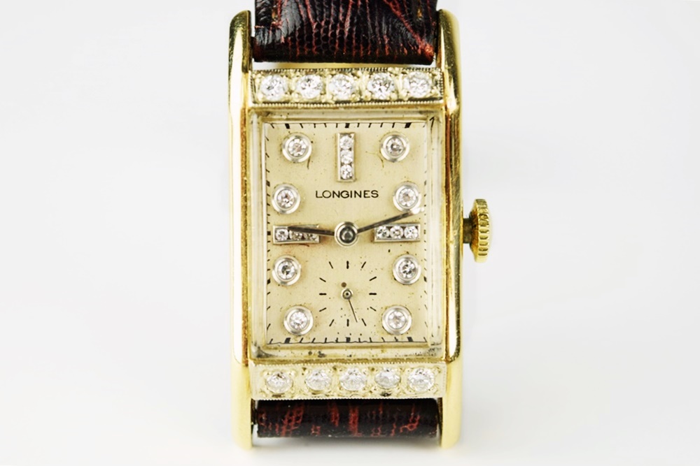 Ladies' 14K Gold and Diamond Longines-Wittnauer Watch
