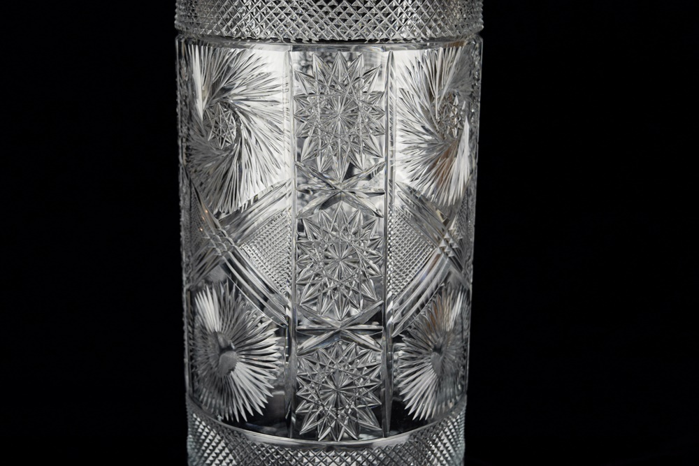 Cut Crystal Umbrella Stand, Signed