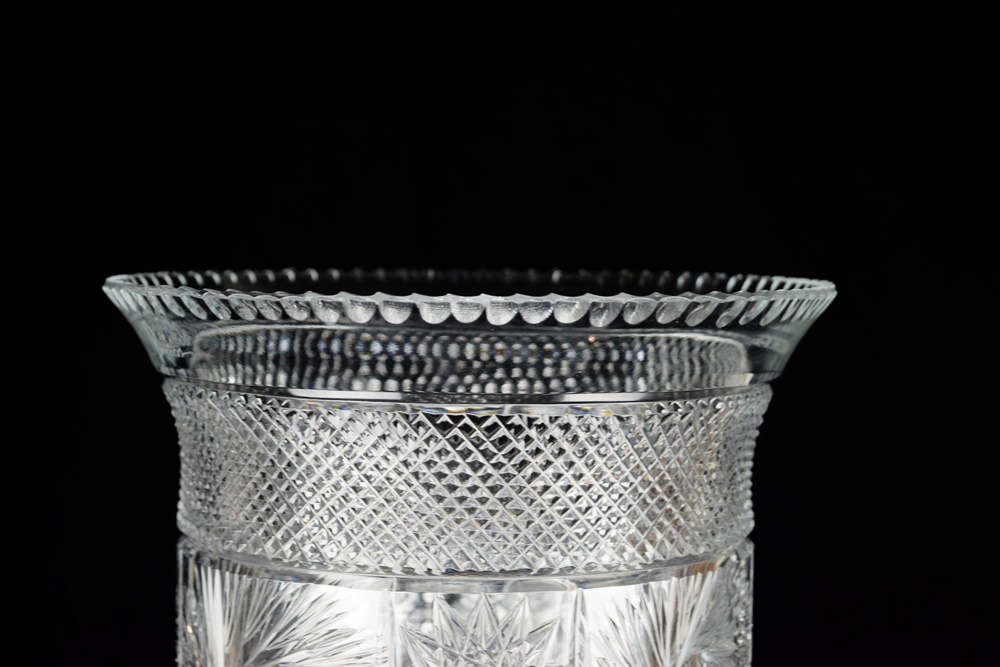 Cut Crystal Umbrella Stand, Signed