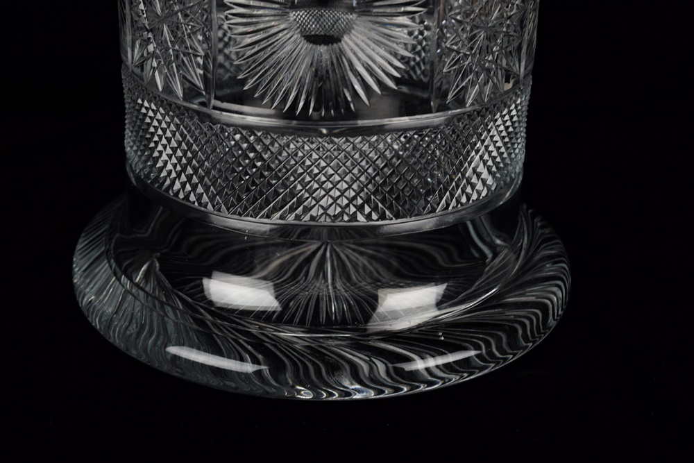 Cut Crystal Umbrella Stand, Signed