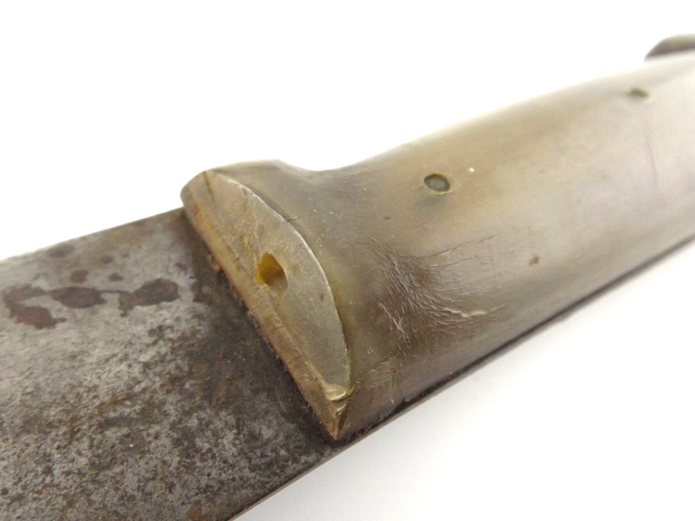 Antique Bowie Knife with Leather Sheath