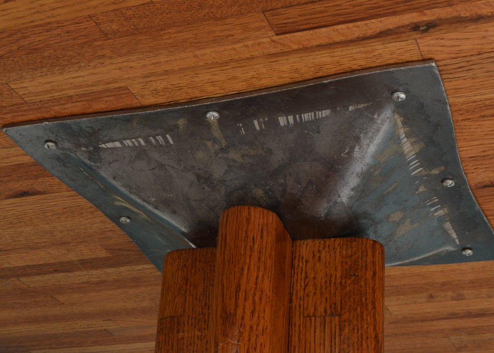 Round Butcher Block Top Table