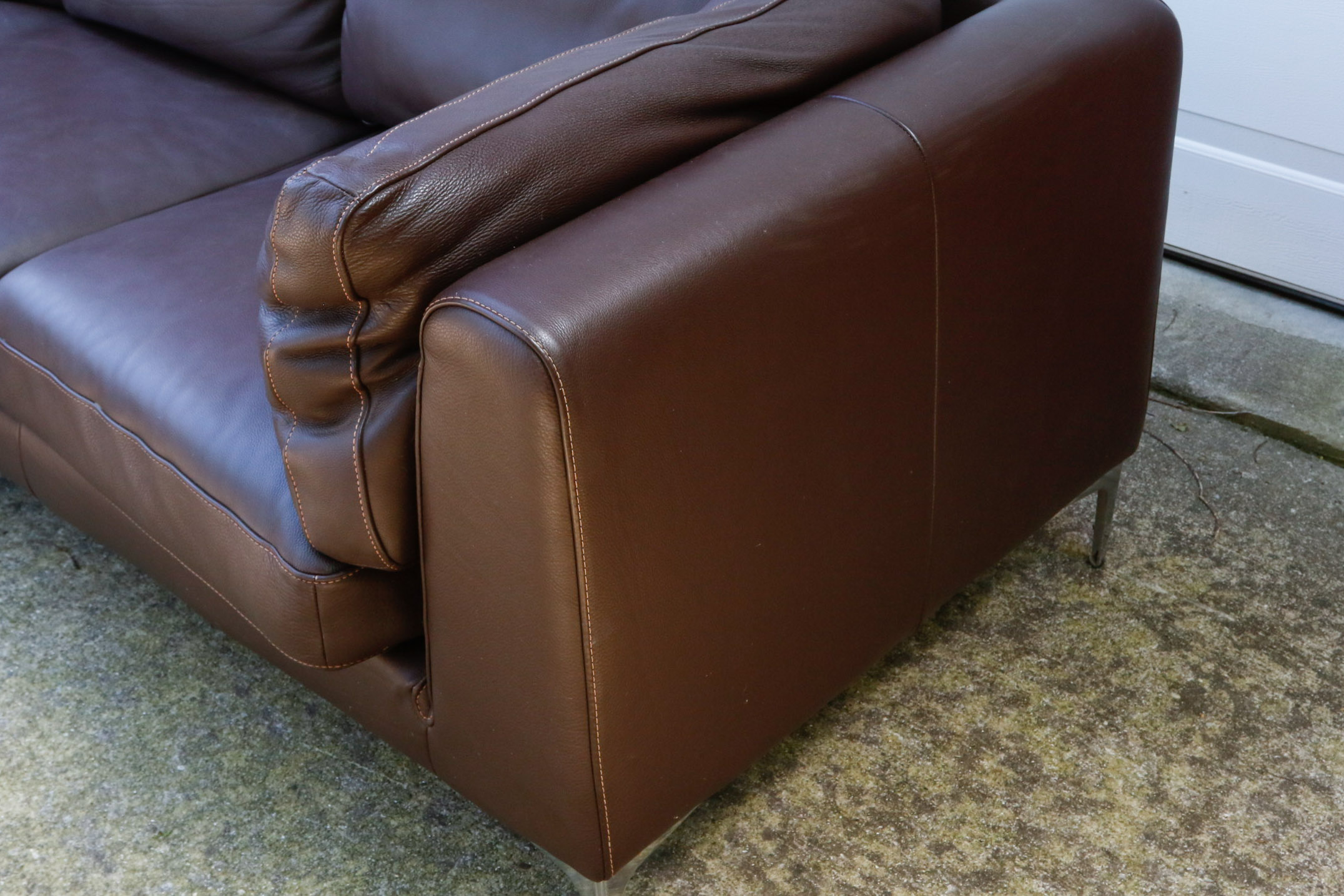 Albert Leather Chaise Sectional from Design Within Reach