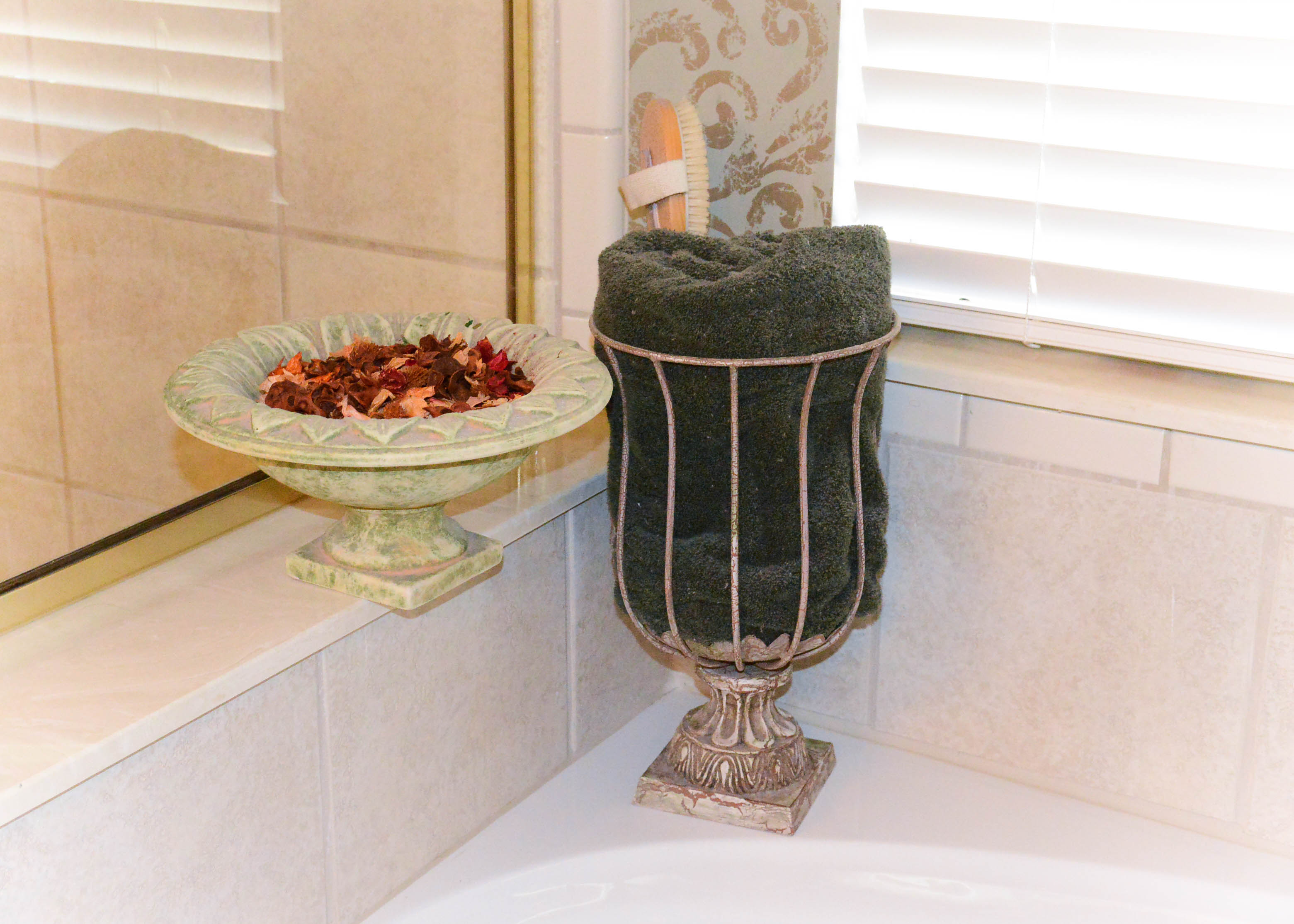 Grecian Style Urn and Basket