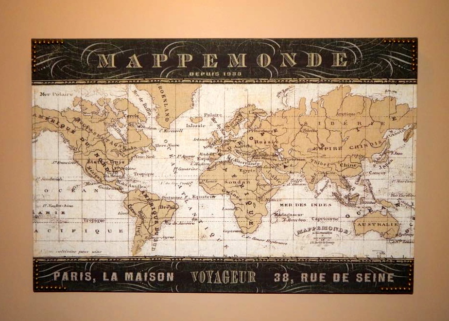 Canvas Mappemonde 1935