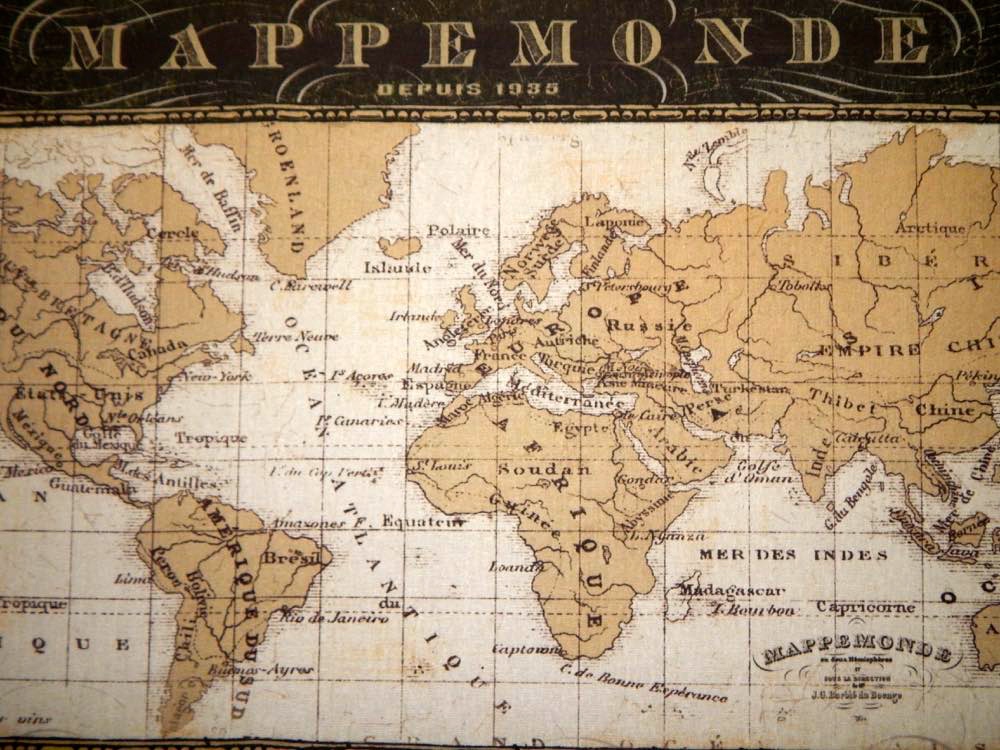 Canvas Mappemonde 1935