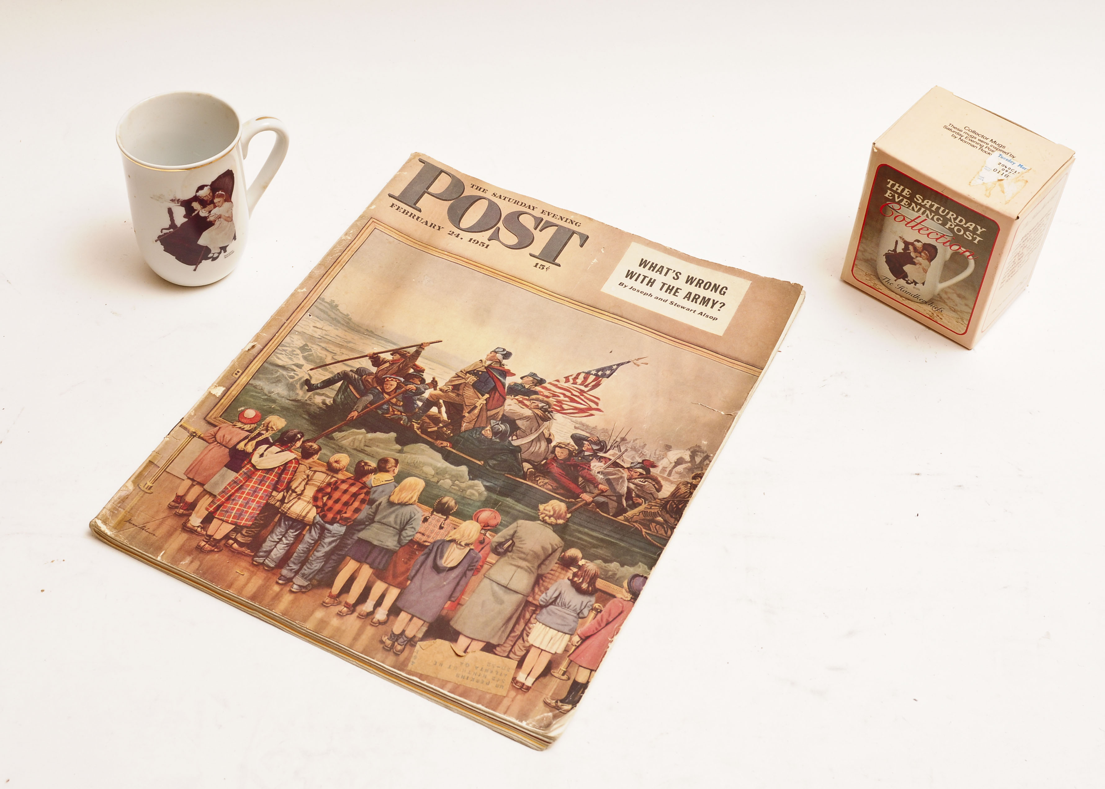 Vintage Saturday Evening Post and Mug