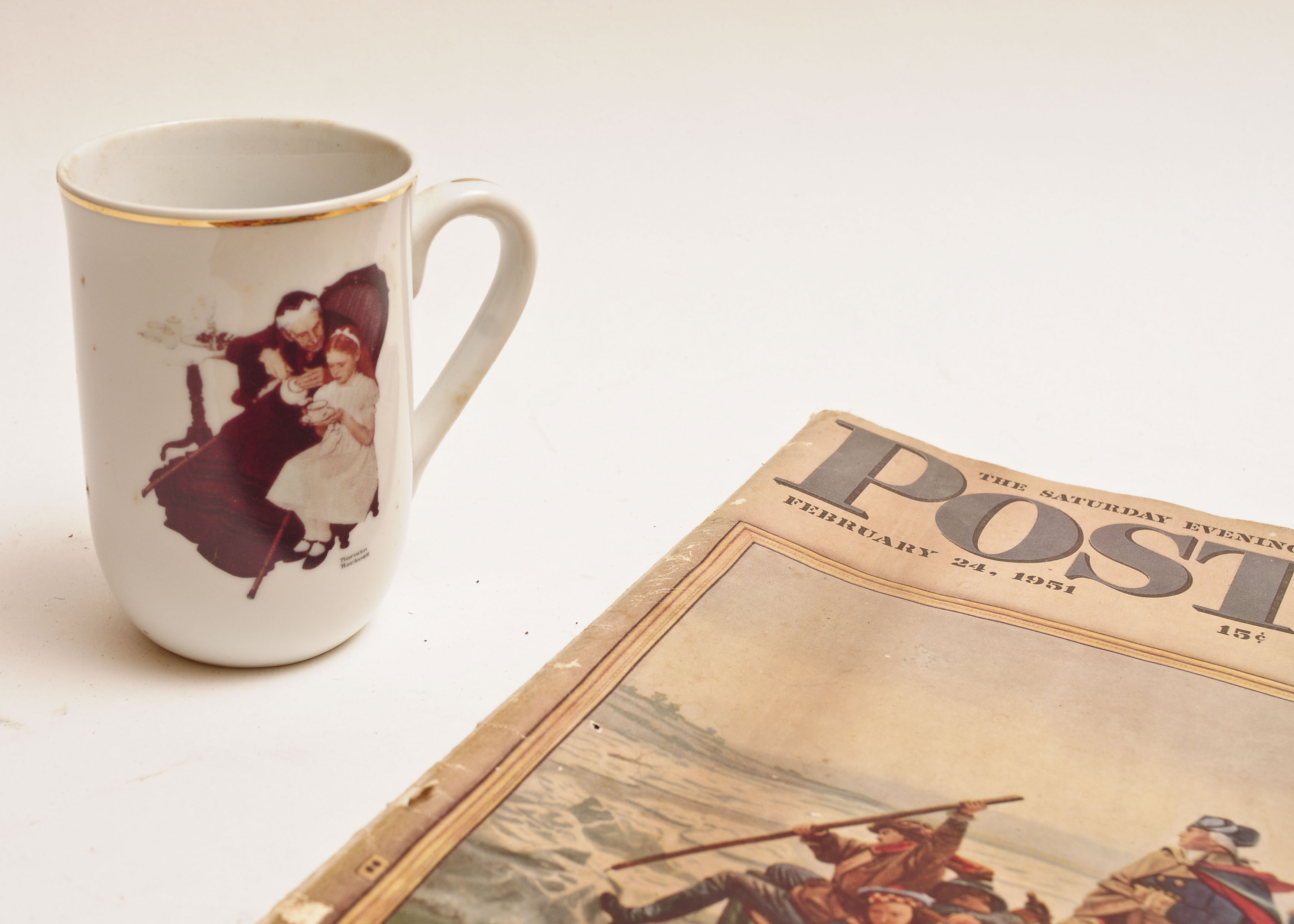 Vintage Saturday Evening Post and Mug