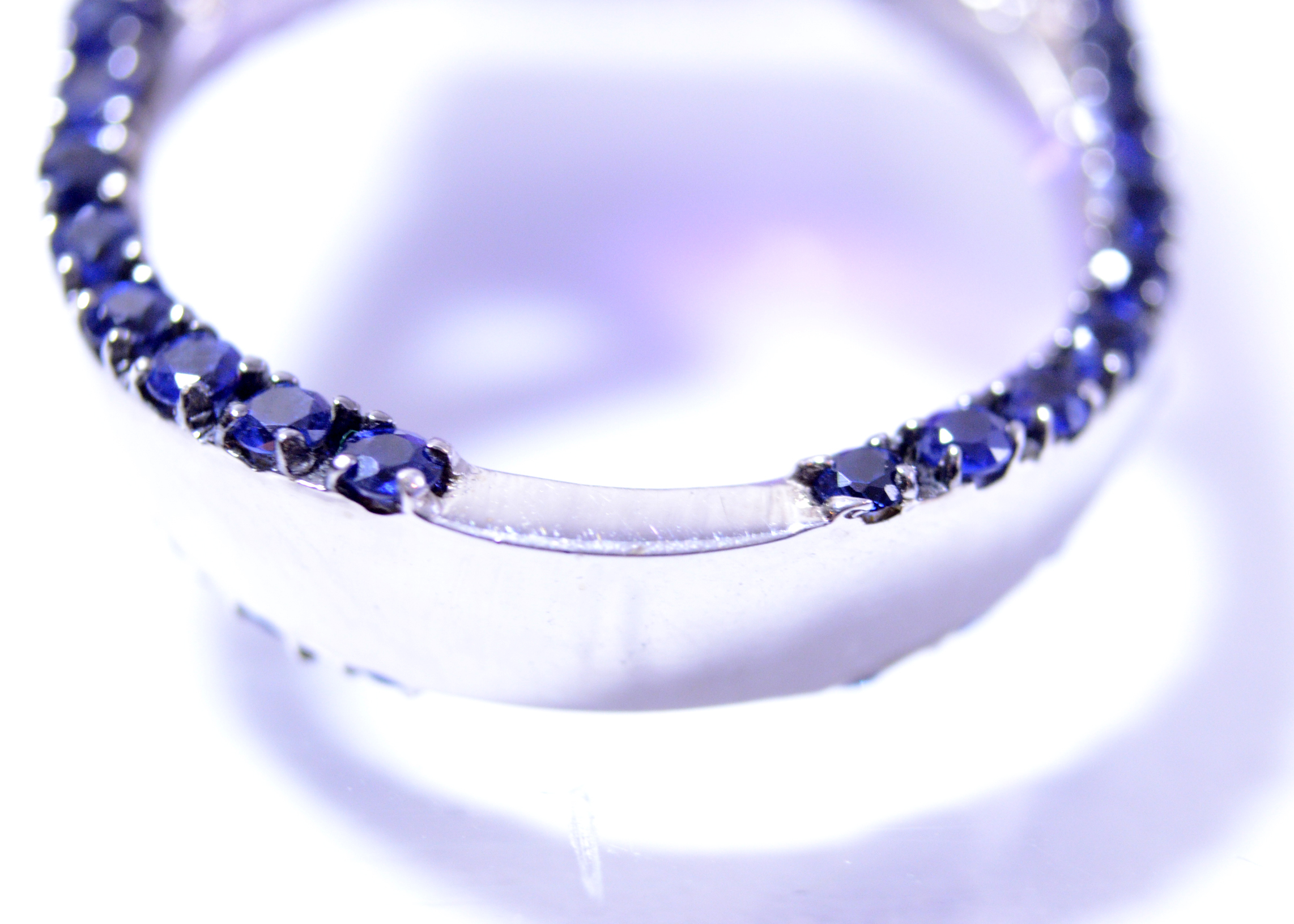 18K White Gold Amethyst and Diamond Ring