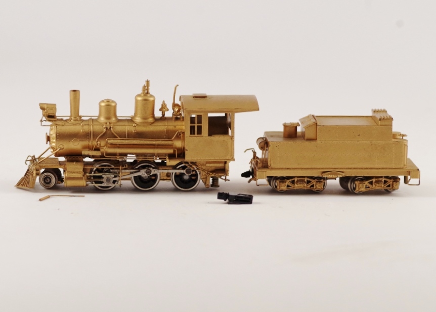 Brass HOn3 Scale 2-6-0 Steam Locomotive and Tender