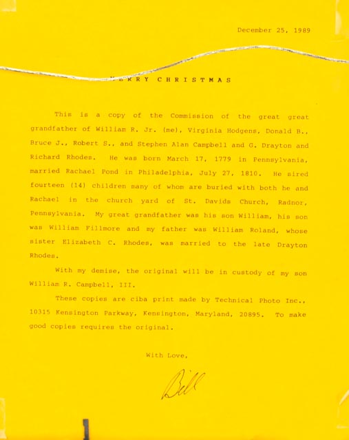 Reproduction 1811 Pennsylvania Militia Captain's Commission