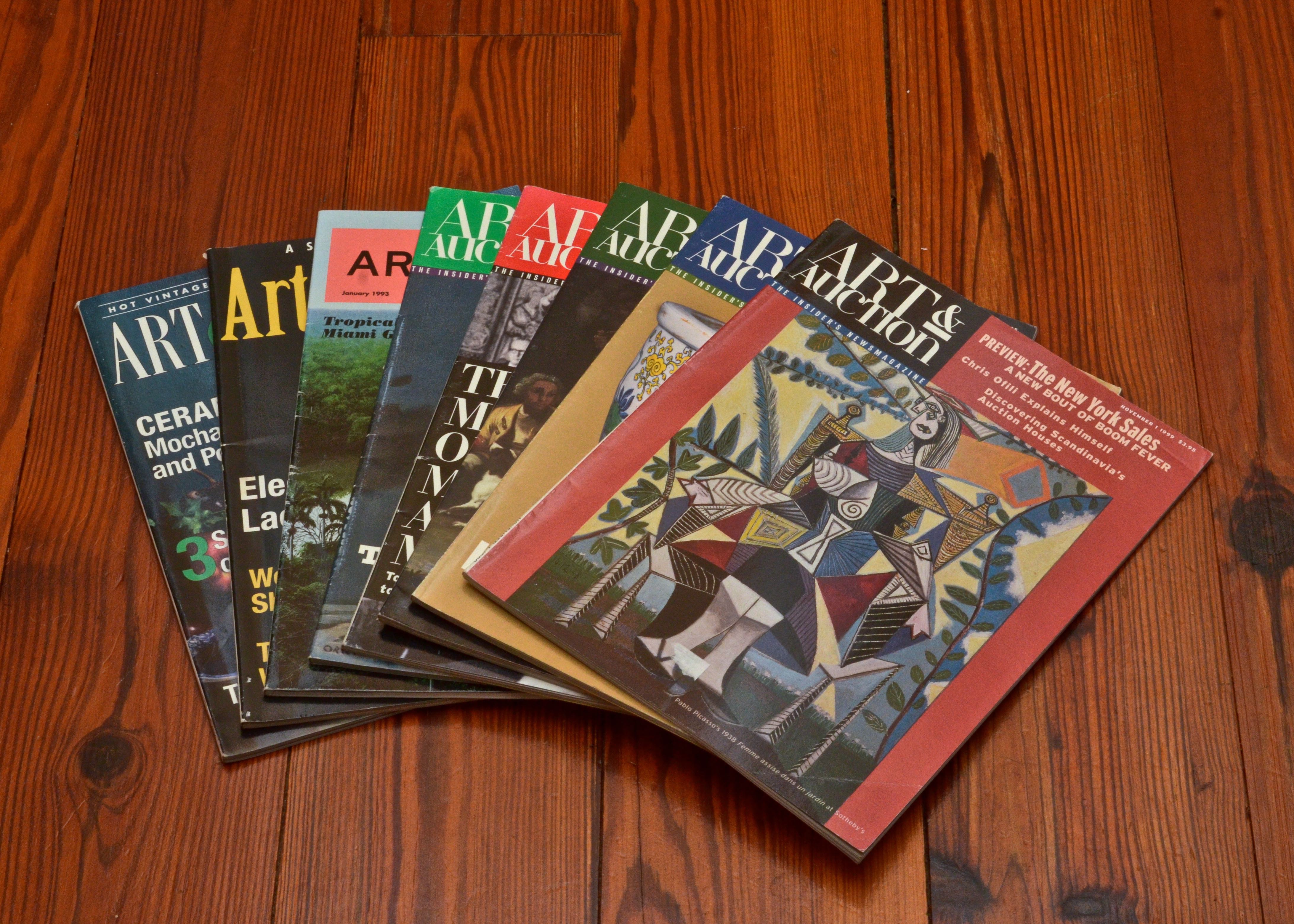 Collection of Art and Auction and Art and Antiques Magazines