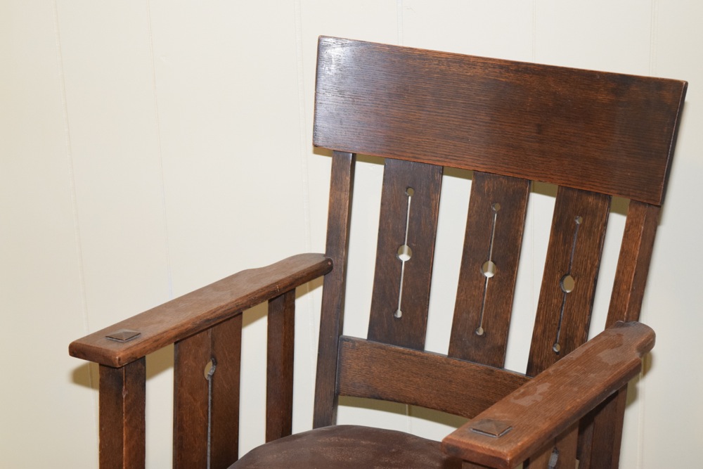 Antique Mission Style Oak Rocker