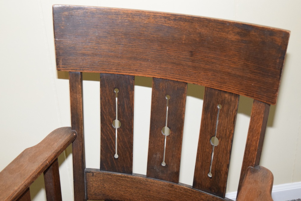 Antique Mission Style Oak Rocker