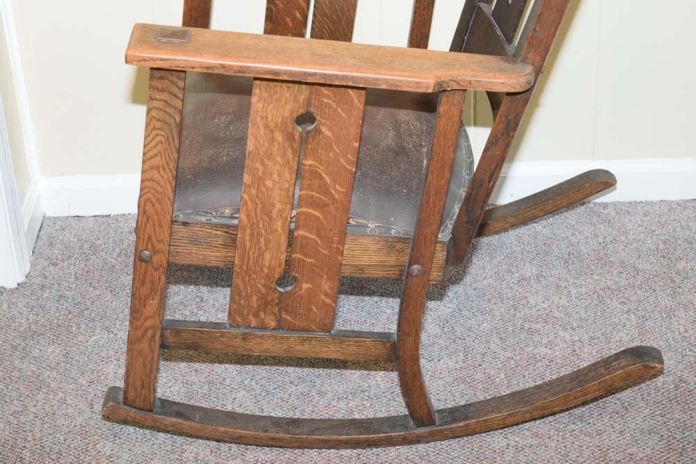 Antique Mission Style Oak Rocker