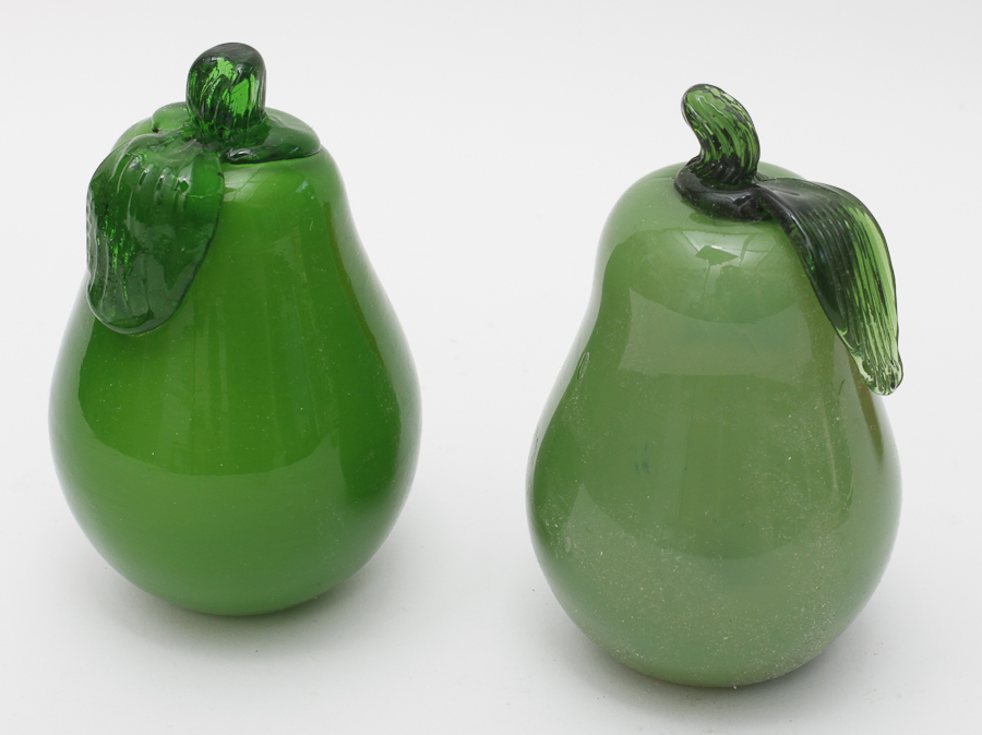 Group of Decorative Glass Fruit