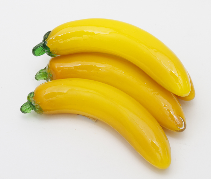 Group of Decorative Glass Fruit