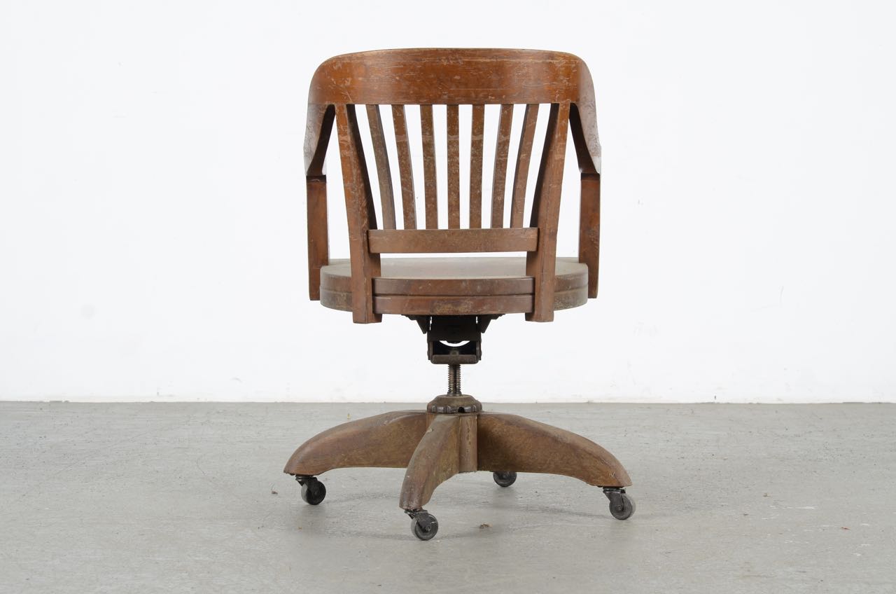 Vintage Solid Oak W.H. Gunlocke Chair