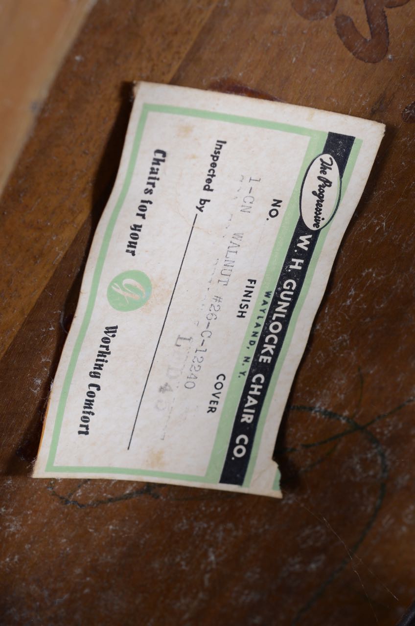 Vintage Solid Oak W.H. Gunlocke Chair