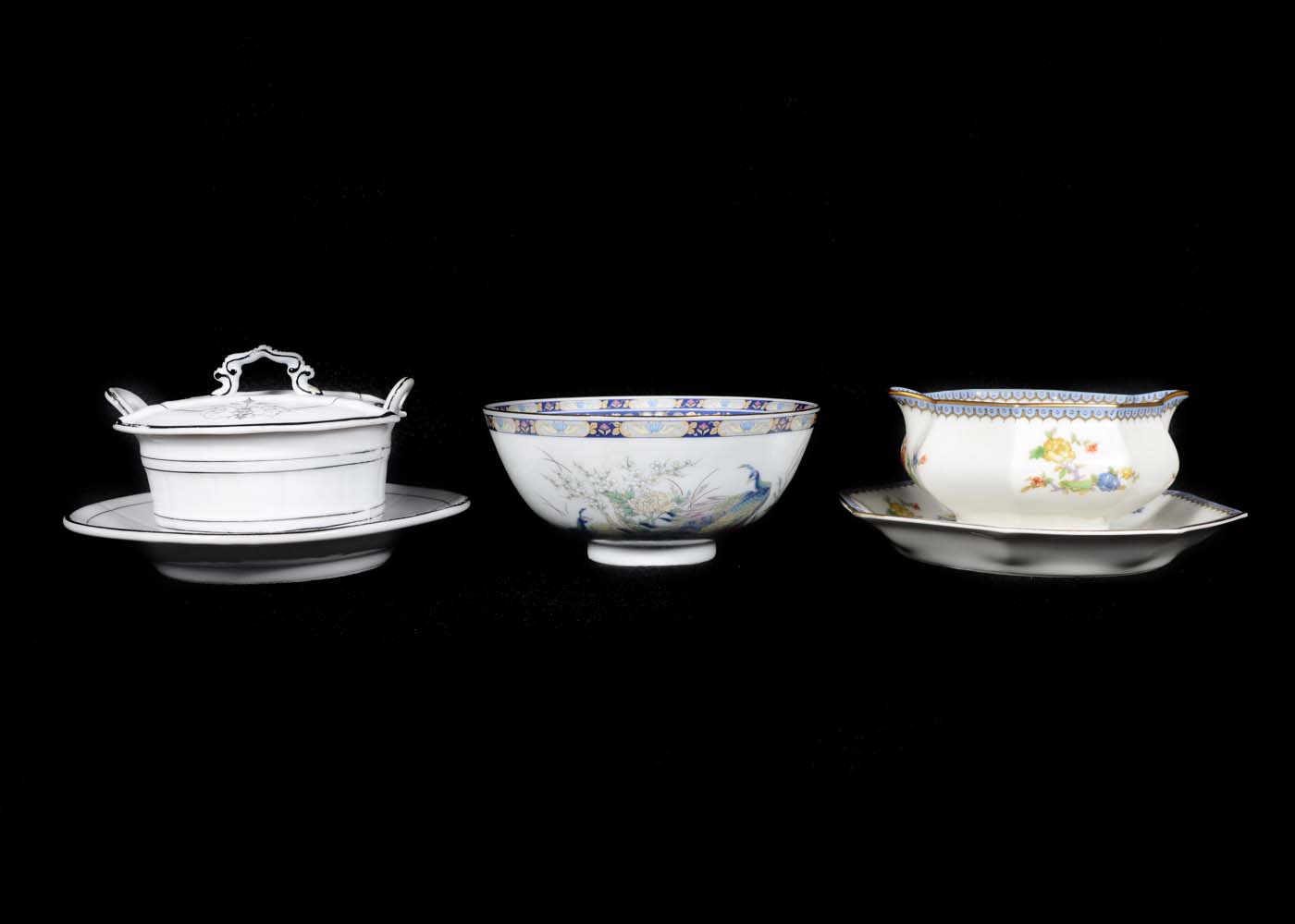 Trio of Vintage Porcelain Serving Bowls