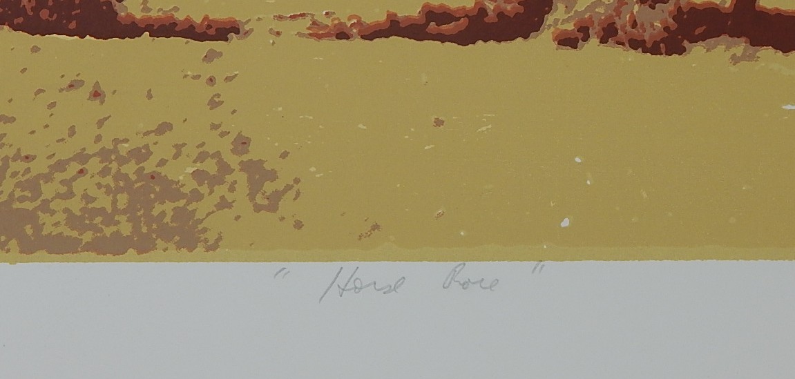 Unframed Signed L/E Lorenzo Bergen Silkscreen - 'Horse Race'