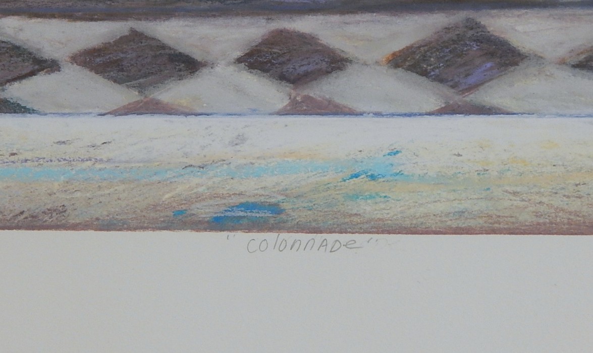 Unframed Pastel Monotype 'Colonade' - Elizabeth  Reday
