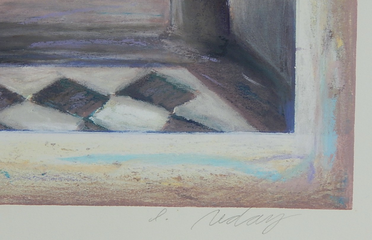 Unframed Pastel Monotype 'Colonade' - Elizabeth  Reday