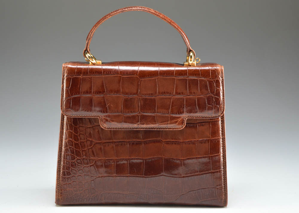 Antonio Scepi Crocodile Leather Hand Bag