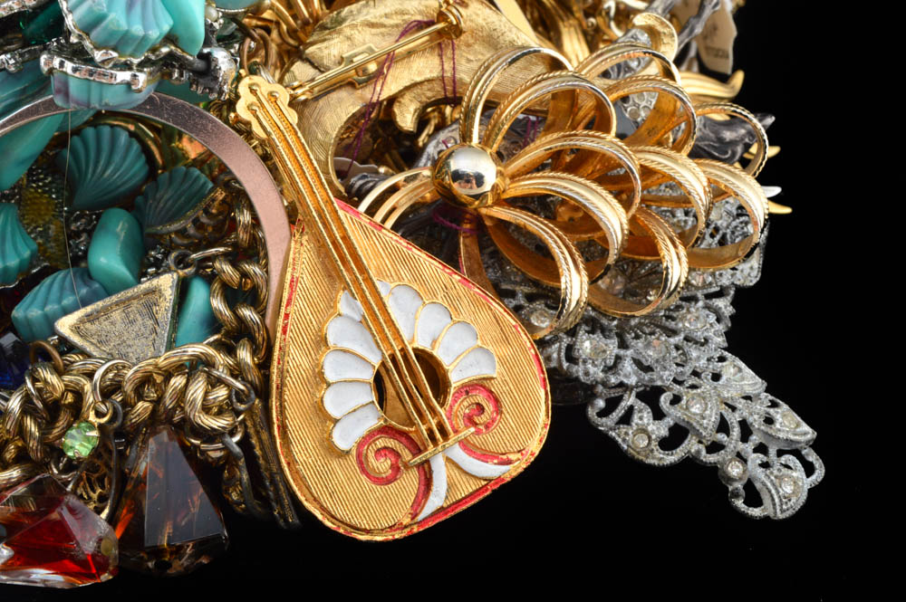 Large Group of Vintage Costume Jewelry