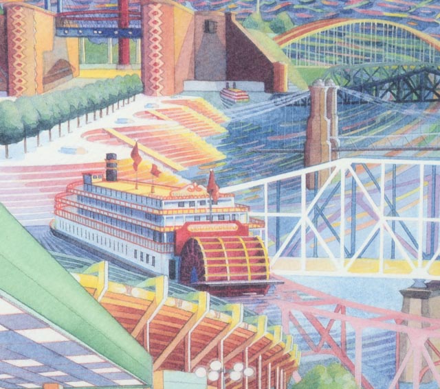 Jan Brown Checco "Riverfront" Signed L/E Photo Offset Lithograph