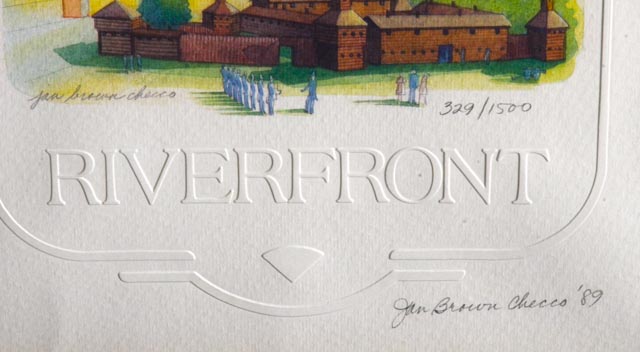 Jan Brown Checco "Riverfront" Signed L/E Photo Offset Lithograph