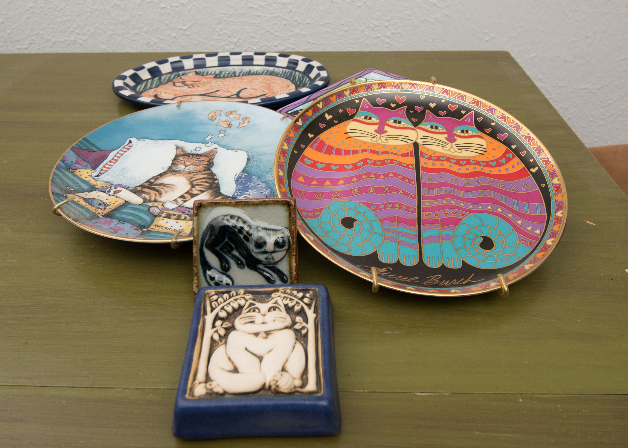 Cat Plates Including Laurel Burch