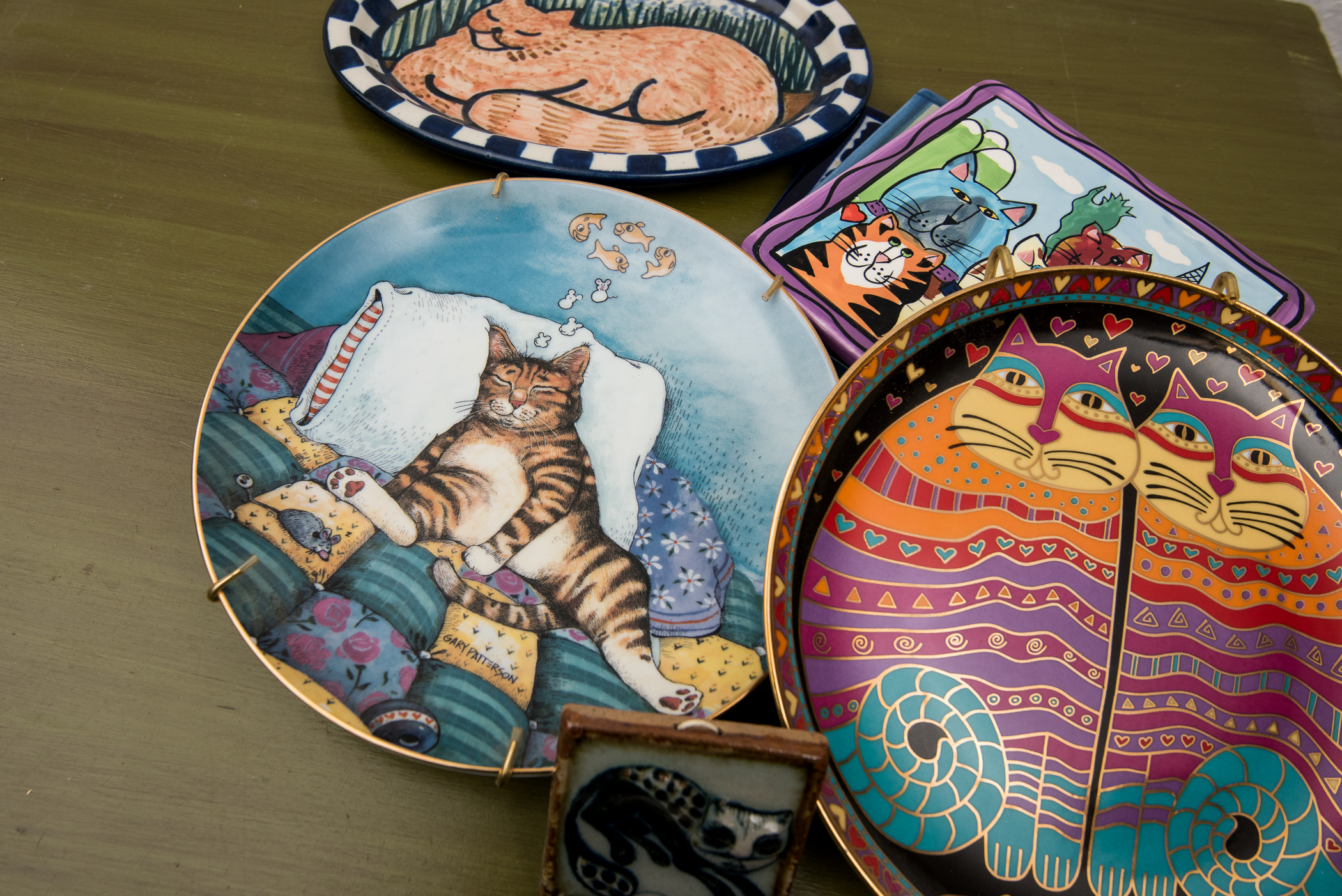 Cat Plates Including Laurel Burch