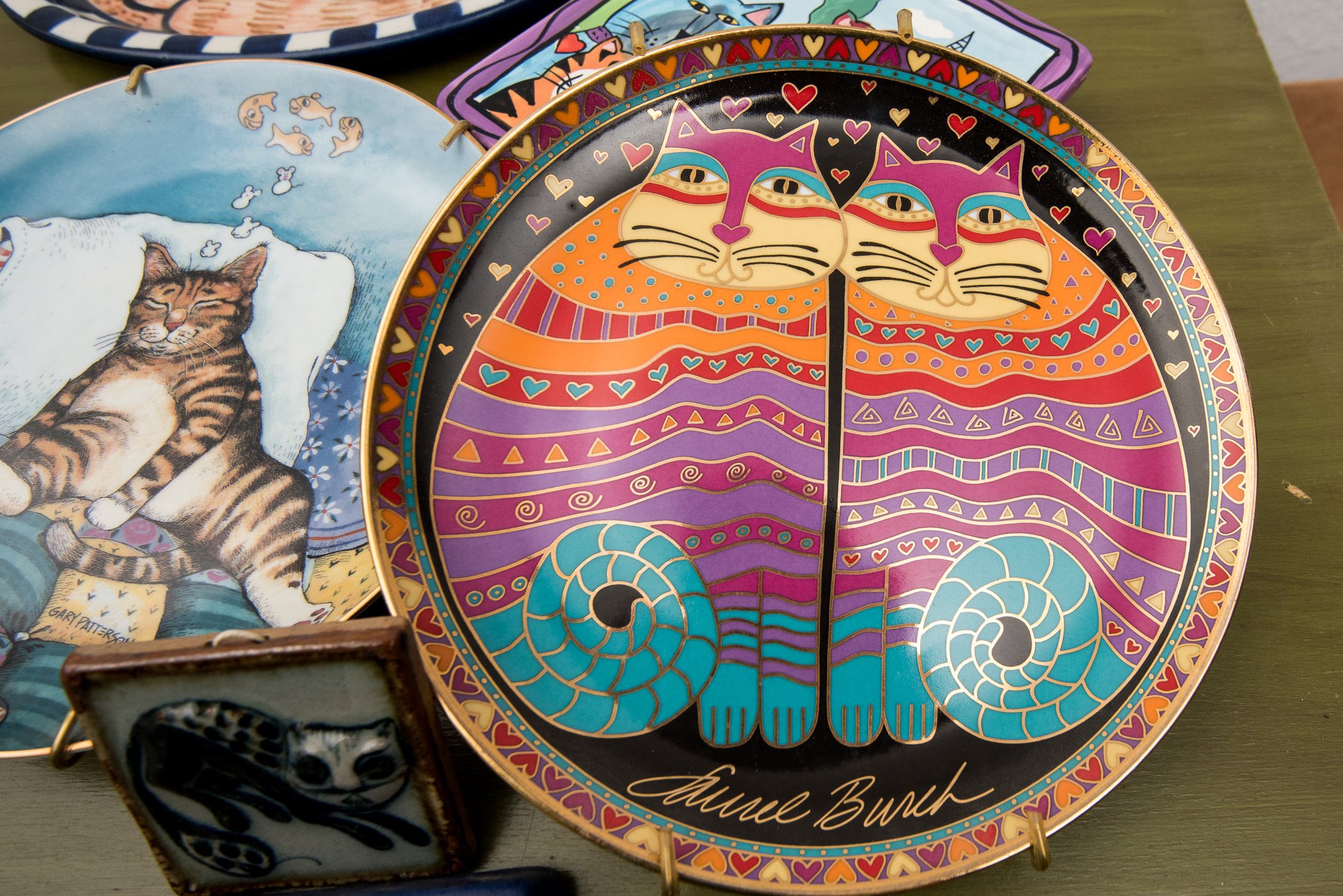 Cat Plates Including Laurel Burch