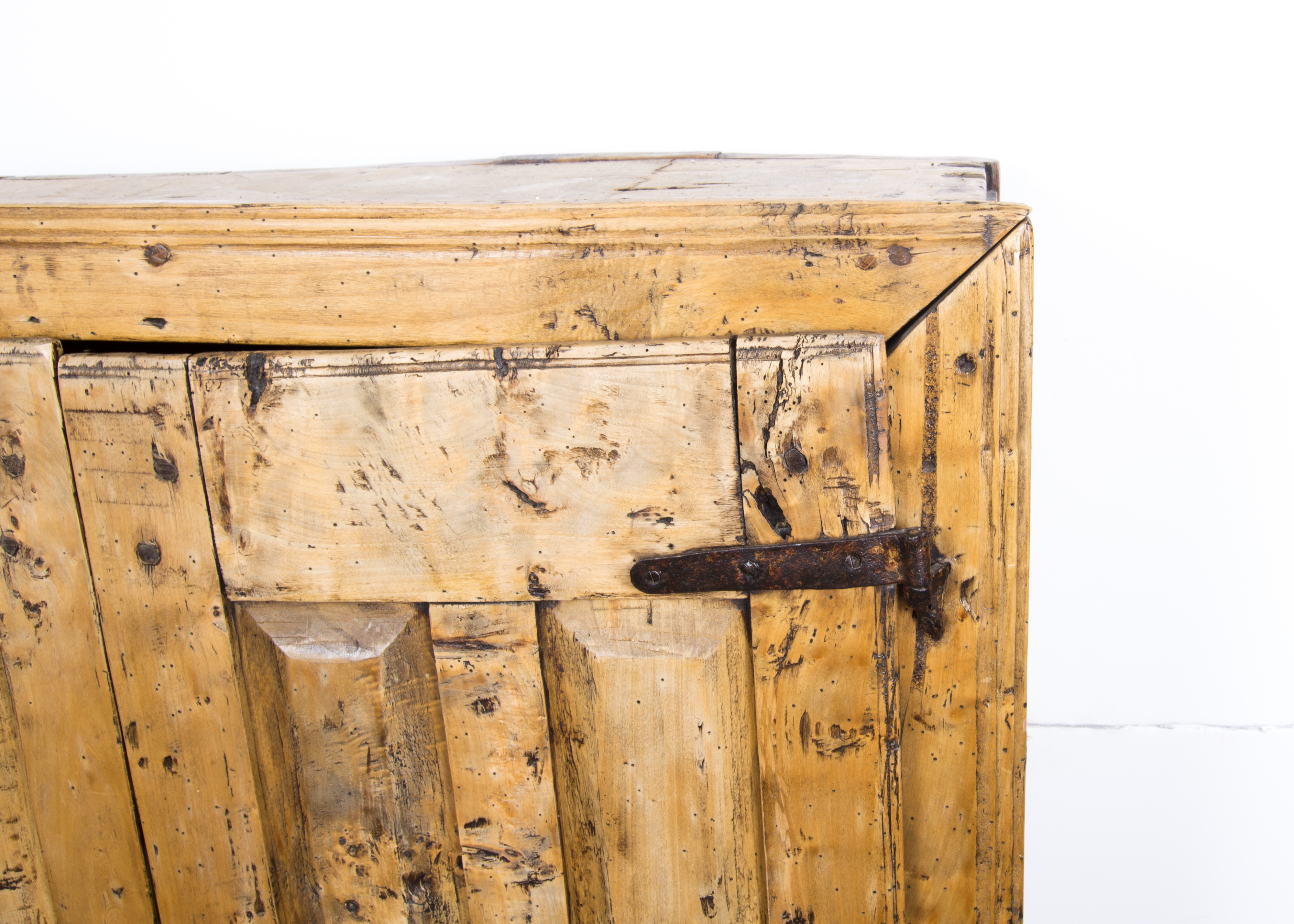Antique Farmhouse Rustic Wood Pantry Cabinet