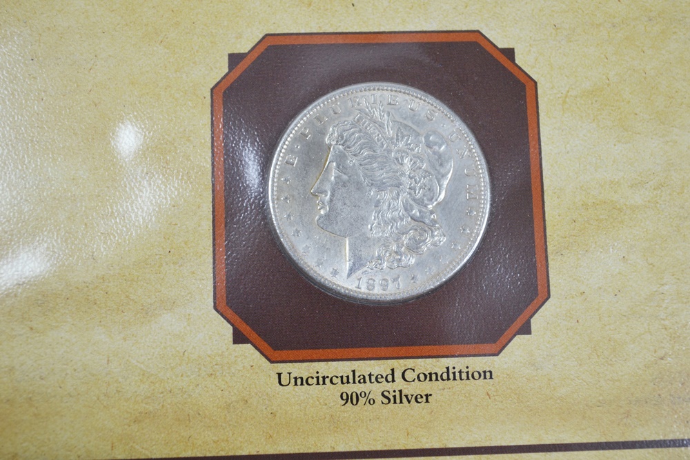Uncirculated Morgan Silver Dollars Of The 19th Century Set