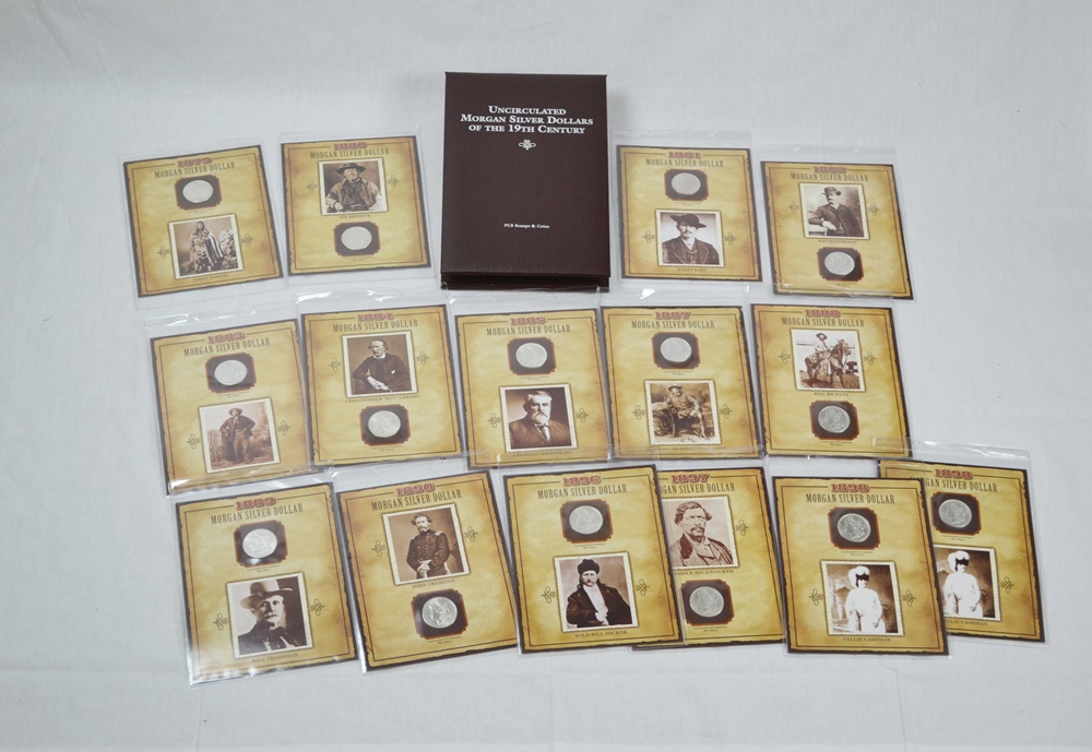 Uncirculated Morgan Silver Dollars Of The 19th Century Set