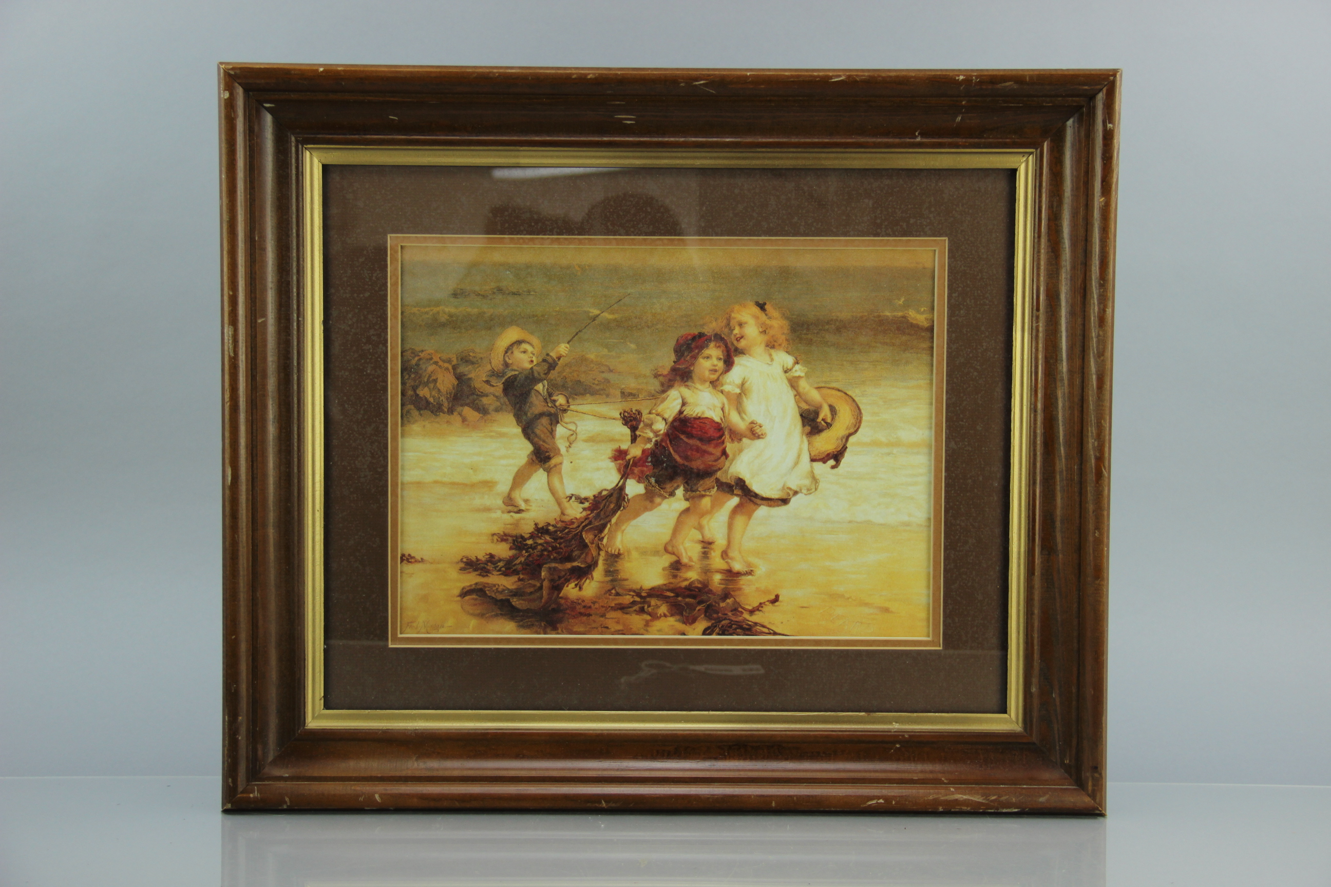 Framed Fred Morgan "Sea Horses" Lithograph