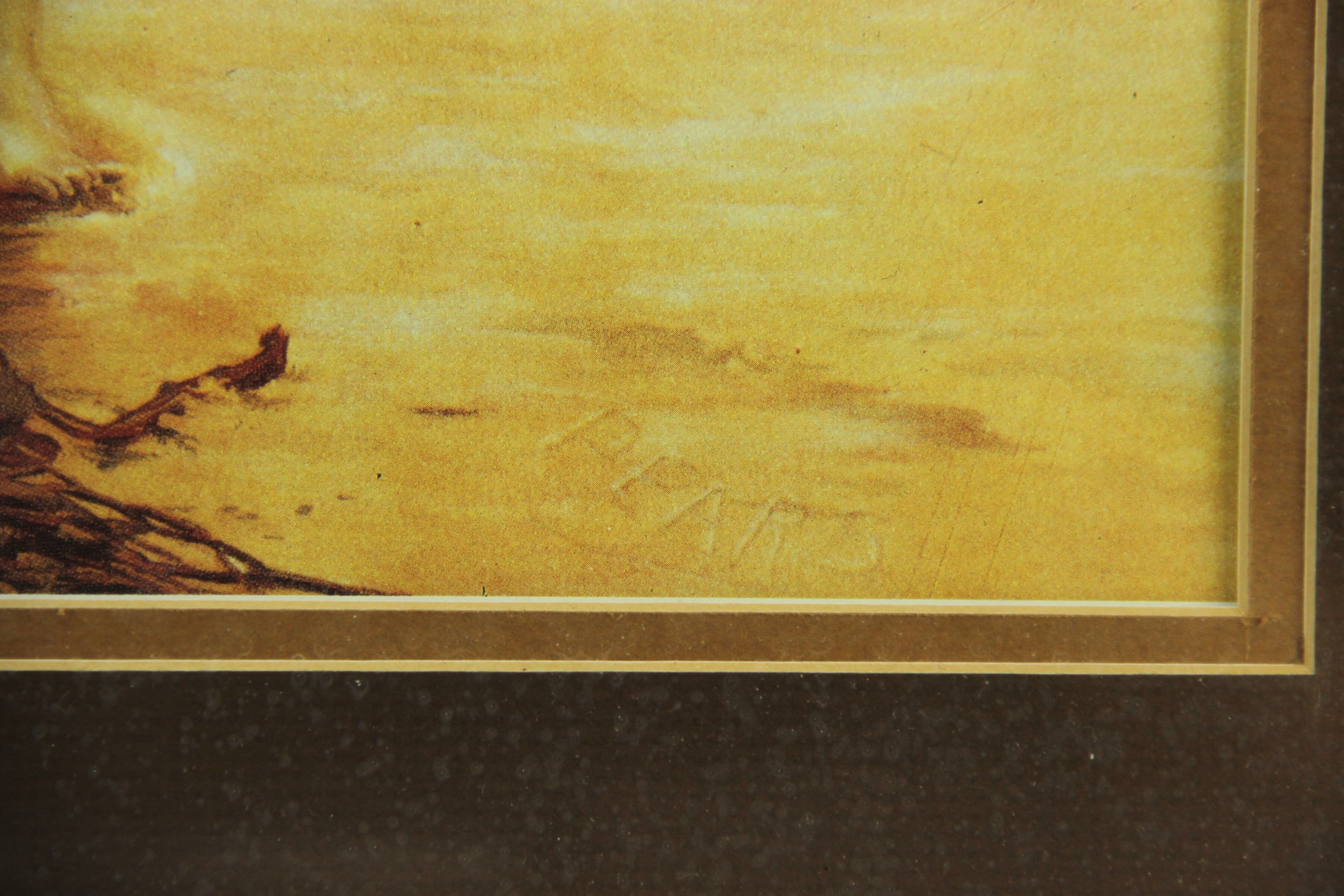 Framed Fred Morgan "Sea Horses" Lithograph