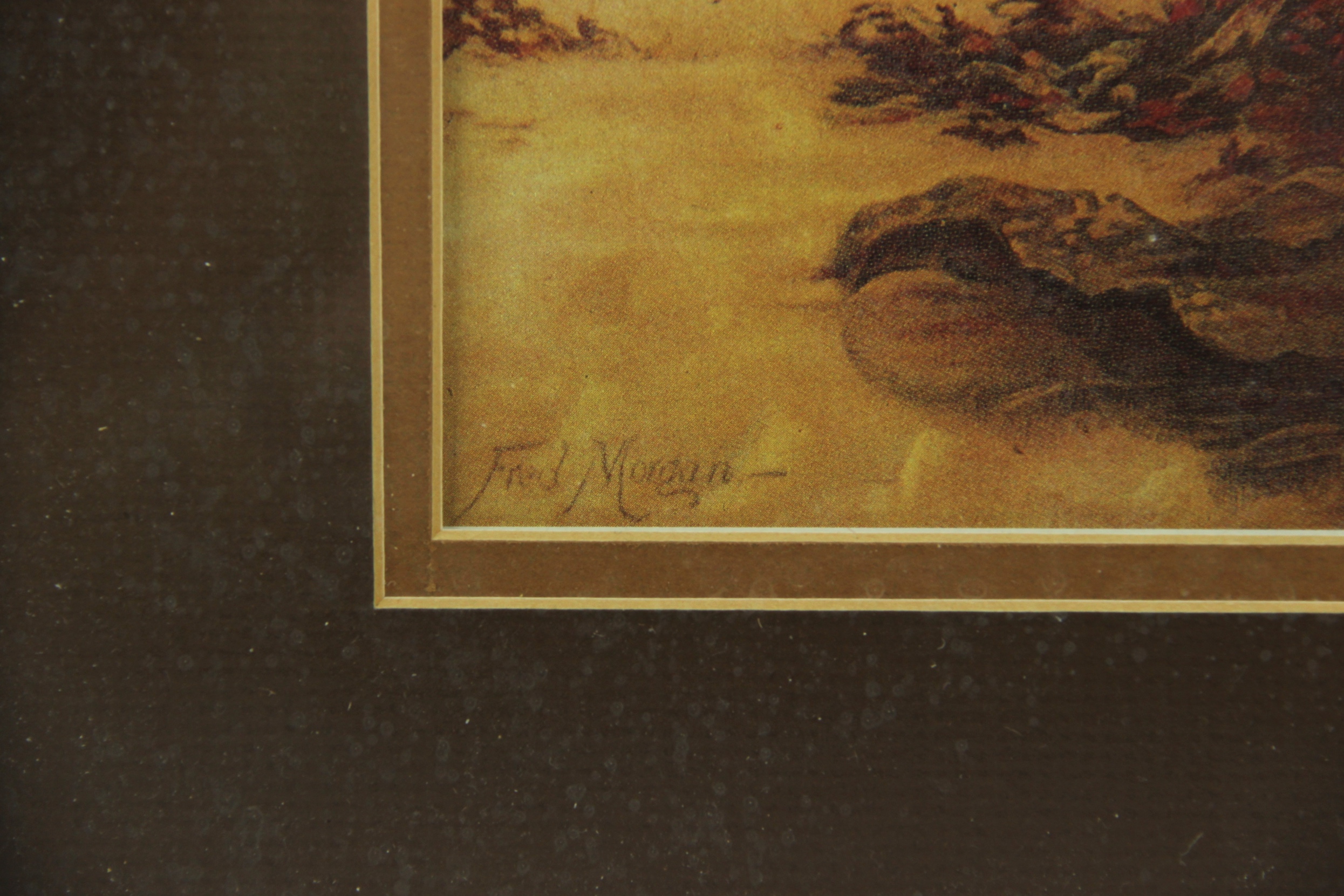 Framed Fred Morgan "Sea Horses" Lithograph