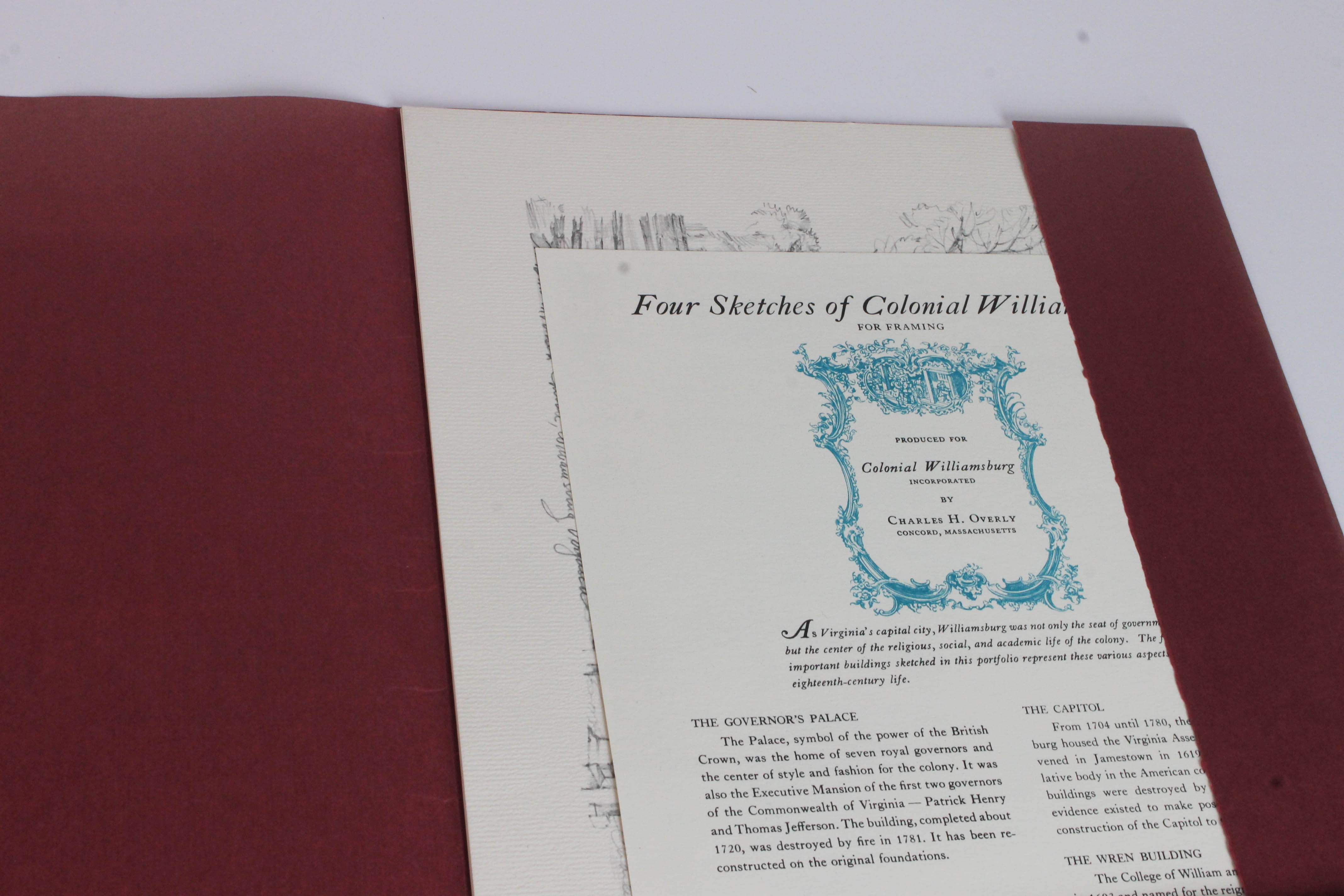 Collection of Colonial Williamsburg Prints and Sketches