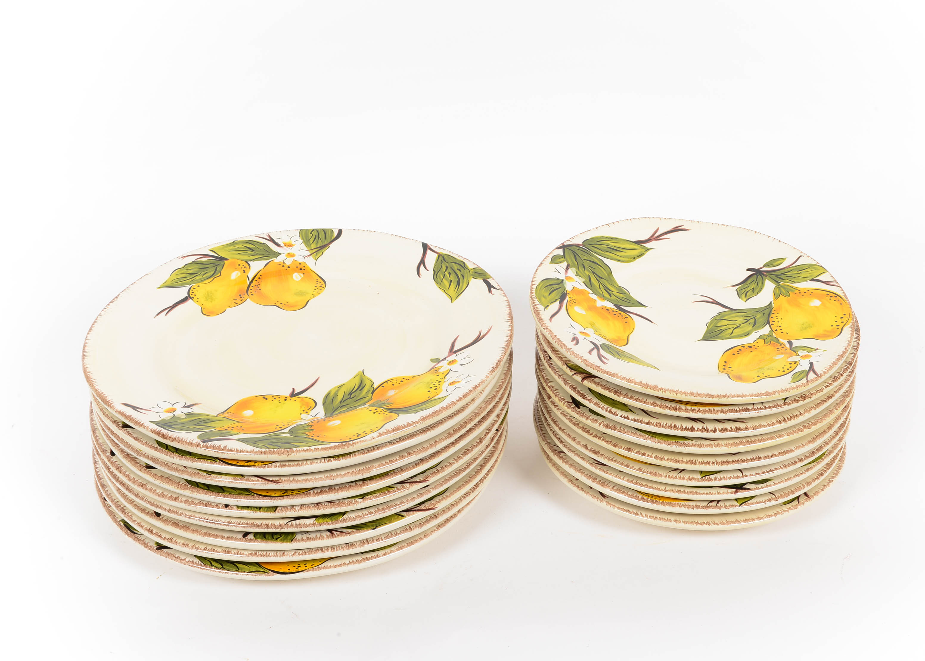 Set of Lemon Themed Plates