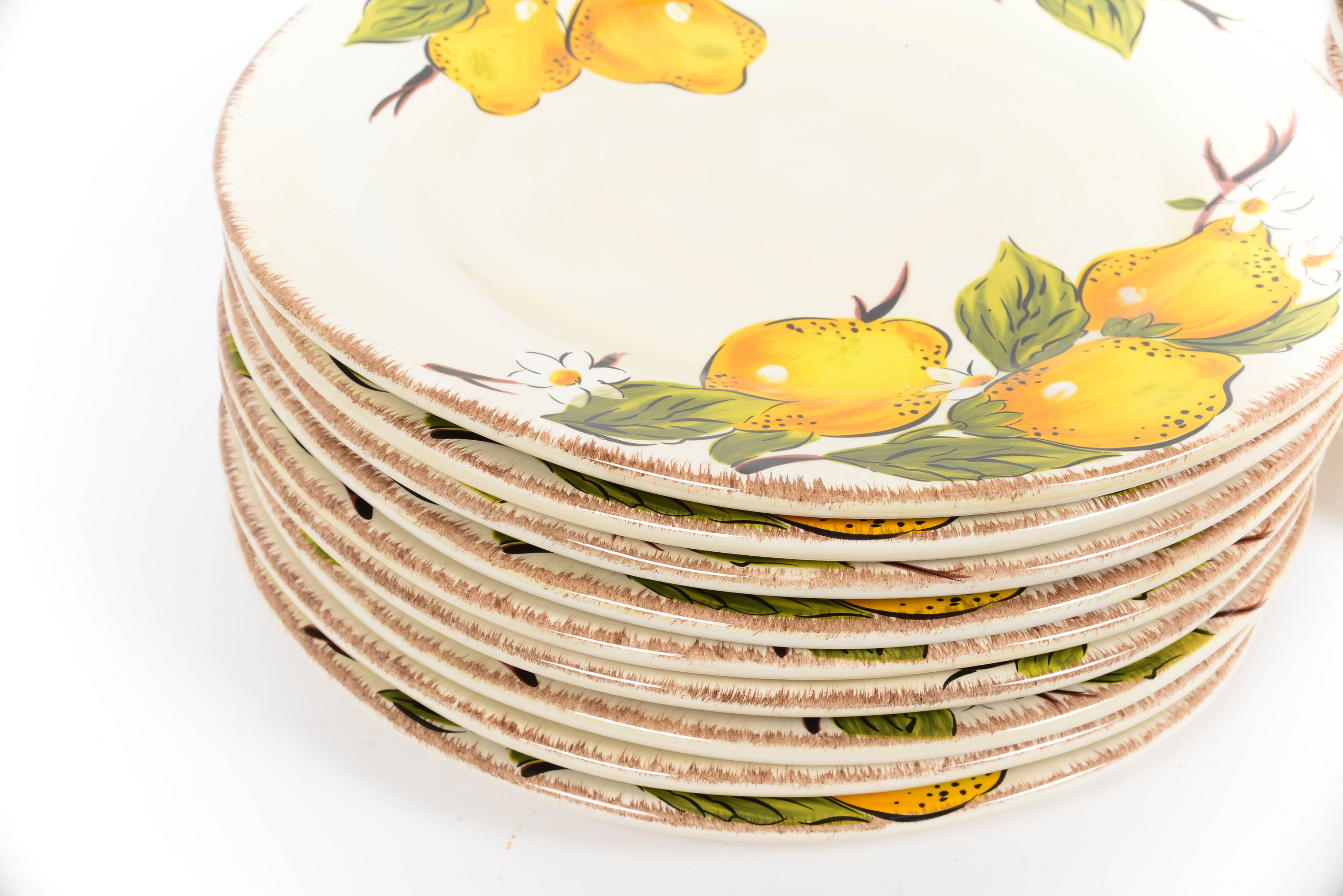 Set of Lemon Themed Plates