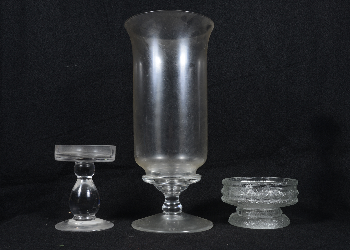Pressed and Blown Glass Candle Holders