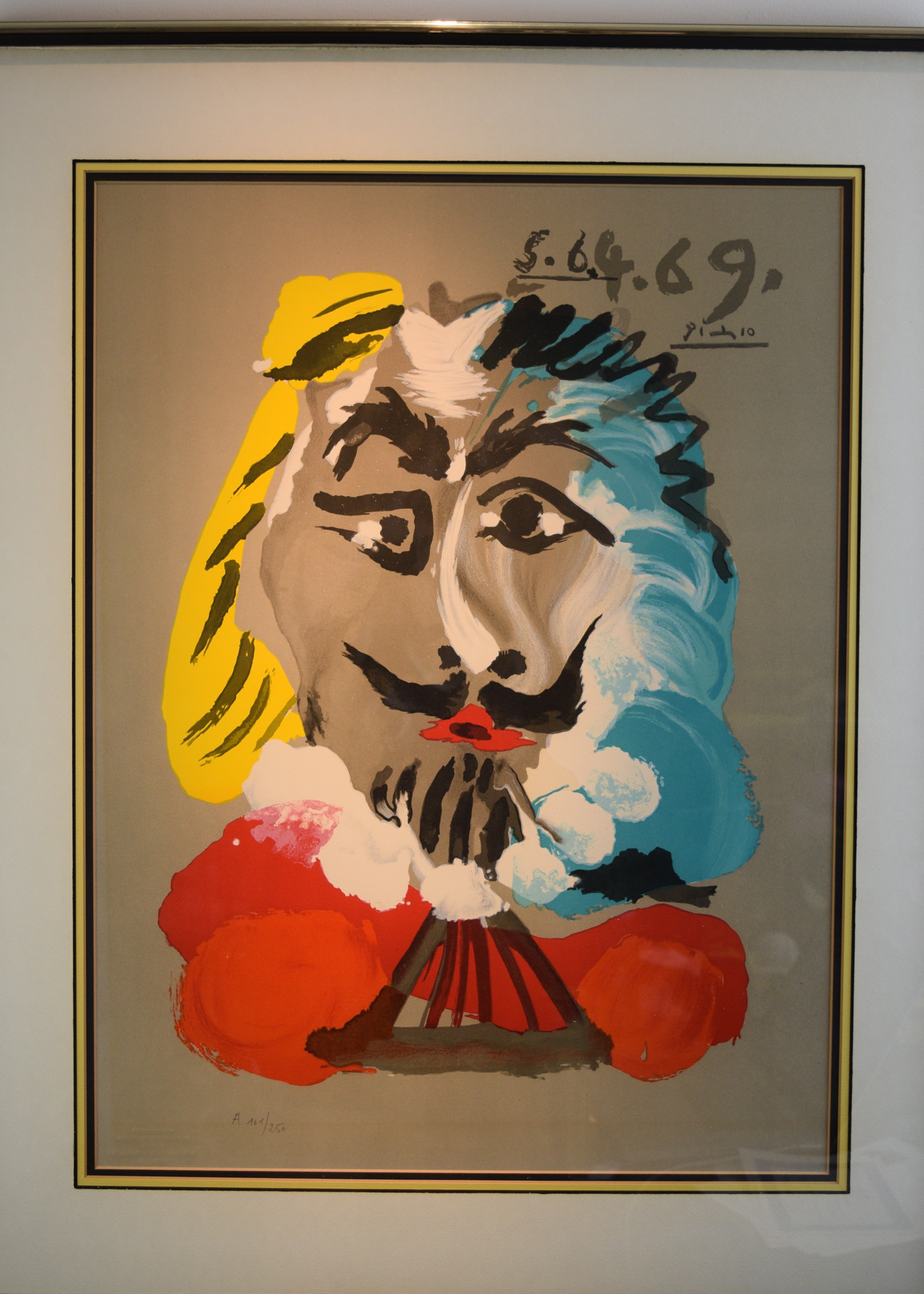 Pablo Picasso 'Imaginary Portrait' Signed in Stone Lithograph