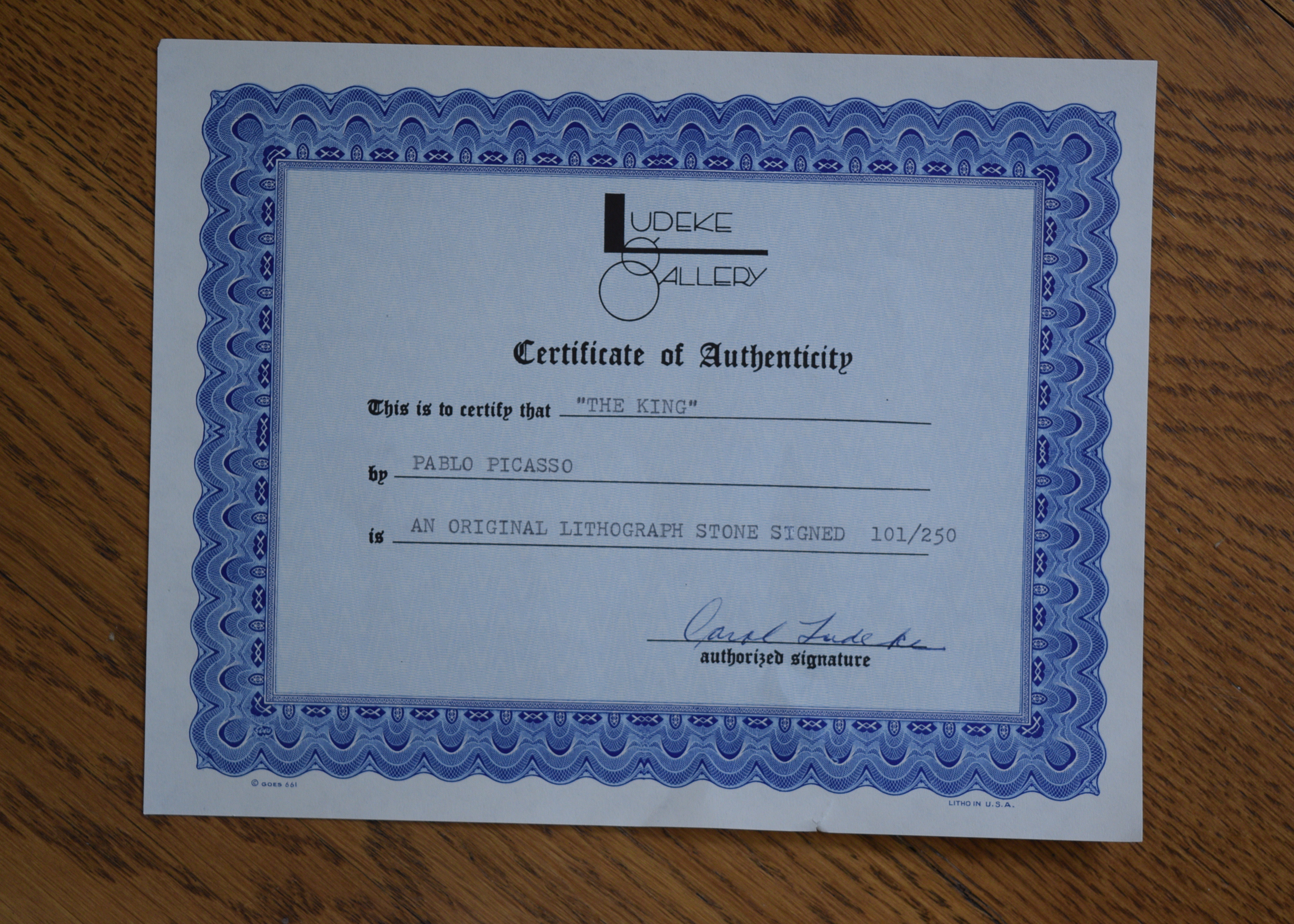 Pablo Picasso 'Imaginary Portrait' Signed in Stone Lithograph