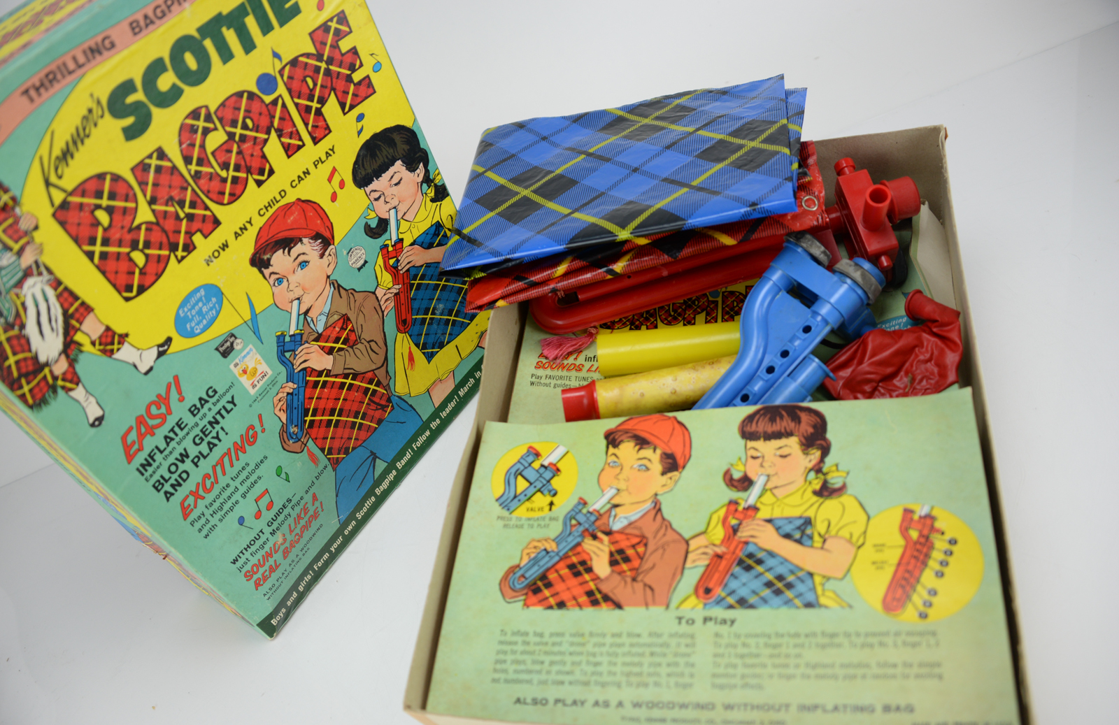 Vintage Kenner's Scottie Bagpipe Toy Circa 1960s