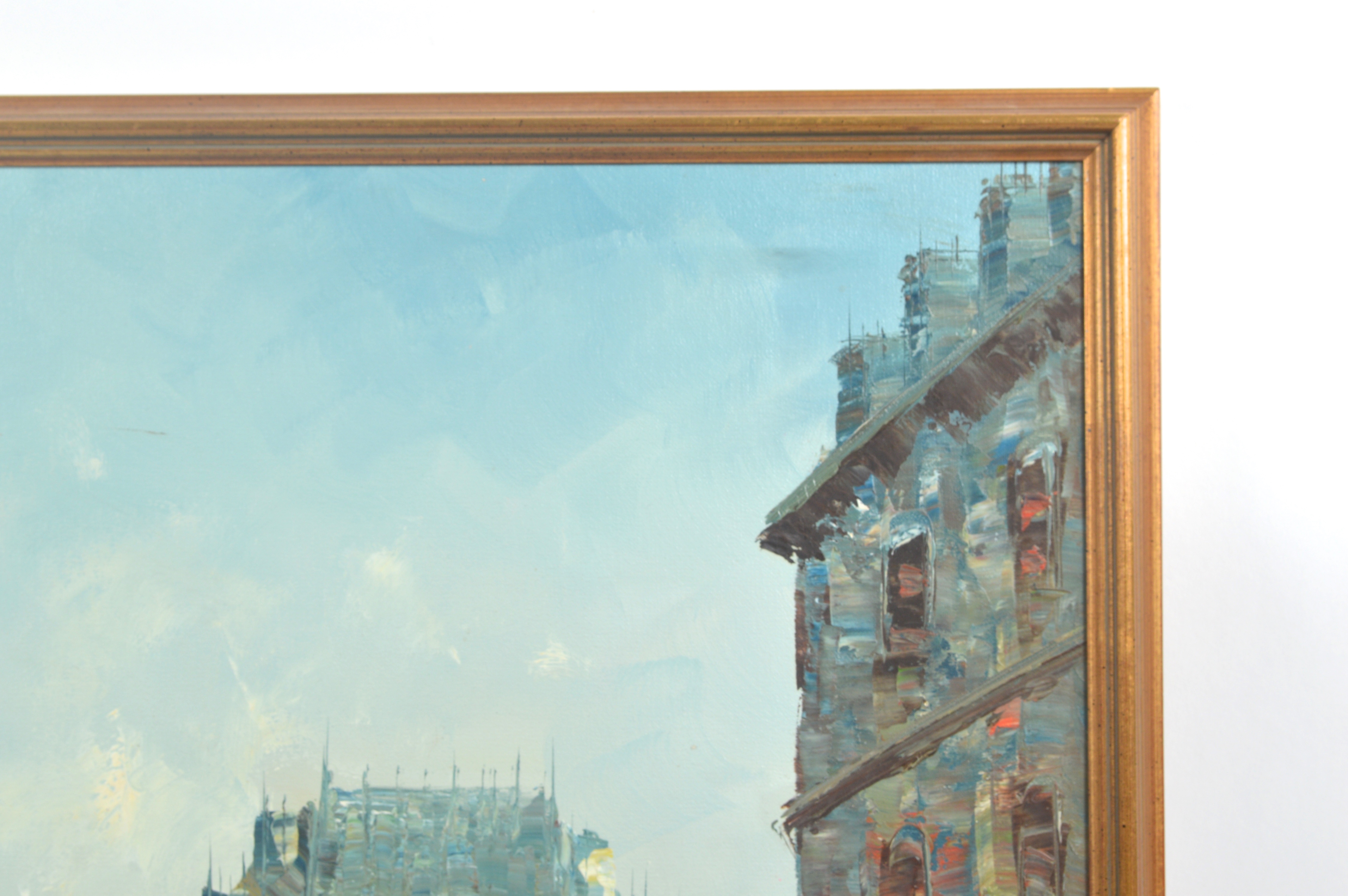 T. Carson Signed Parisian Street Scene Oil Painting