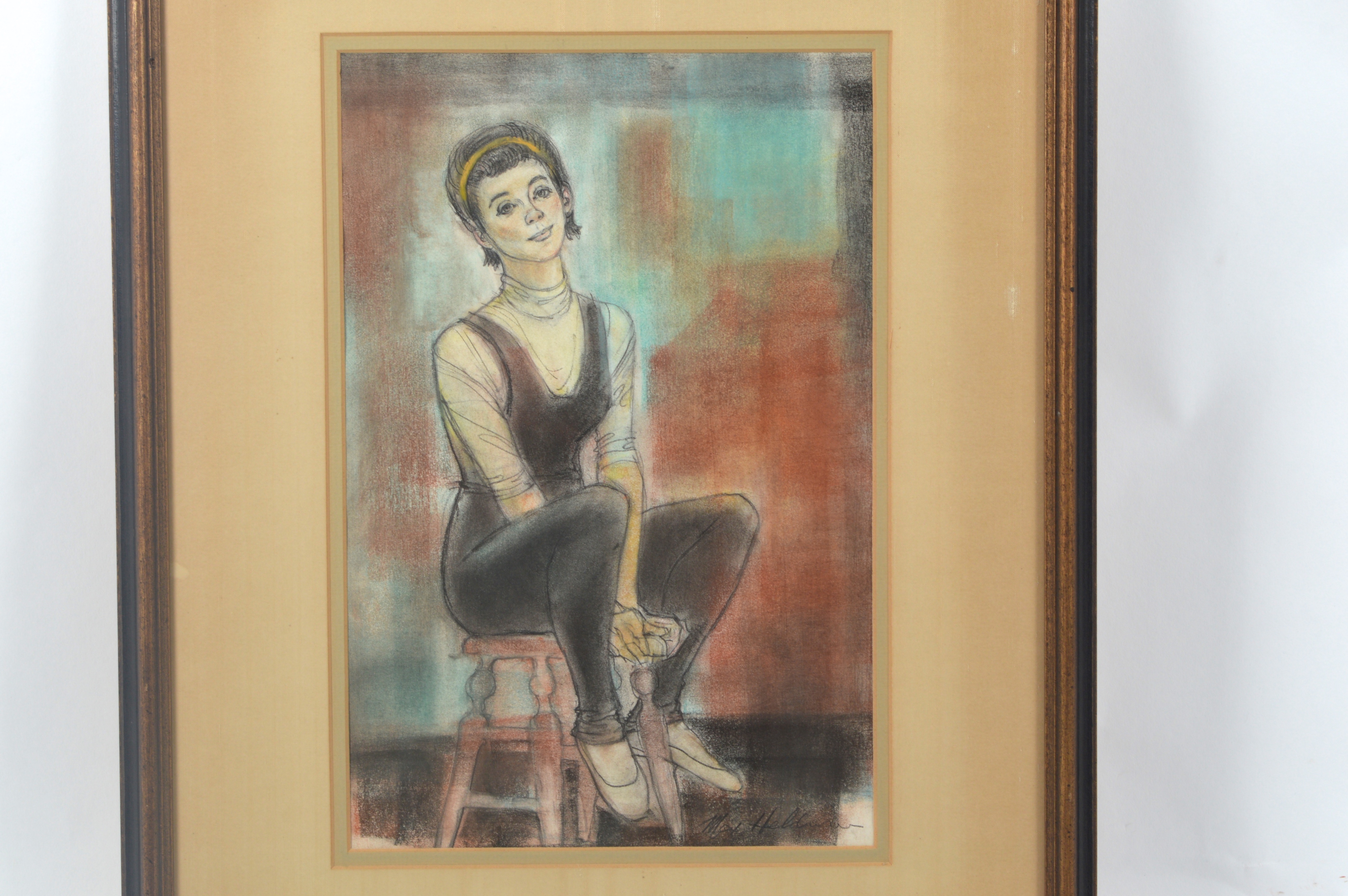 Max Heldman Signed Watercolor Portrait