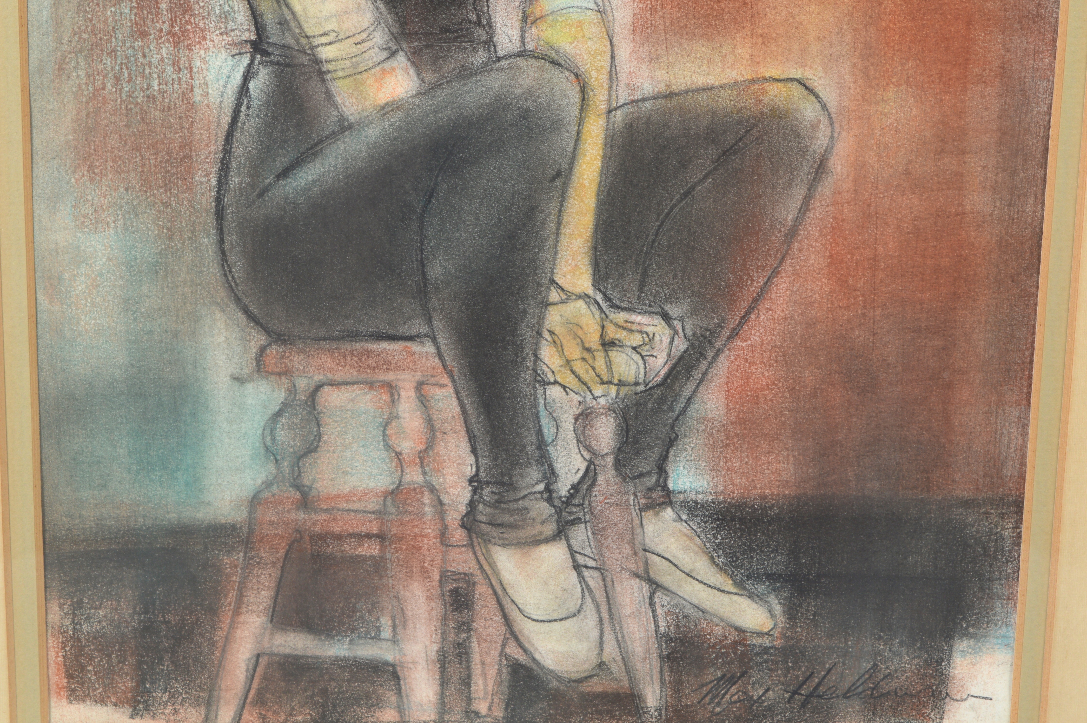 Max Heldman Signed Watercolor Portrait